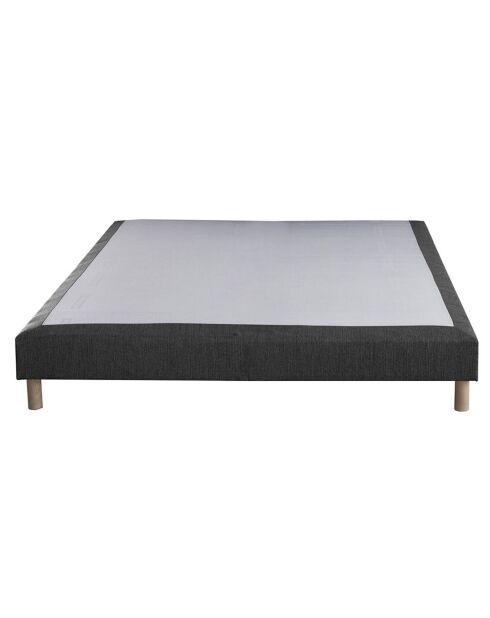 Ensemble Comète Matelas ressorts ensachés + Sommier gris anthracite - 140x190 cm