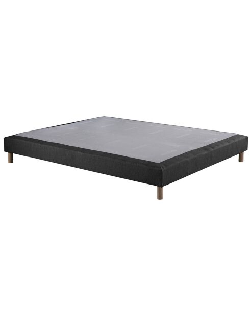 Ensemble Comète Matelas ressorts ensachés + Sommier gris anthracite - 140x190 cm