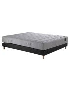 Ensemble Comète Matelas ressorts ensachés + Sommier gris anthracite - 140x190 cm