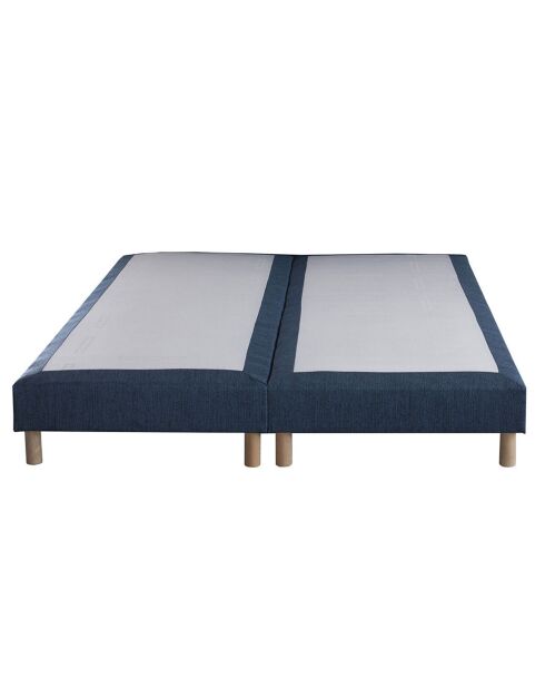Ensemble Comète Matelas ressorts ensachés + Sommier bleu marine - 160x200 cm