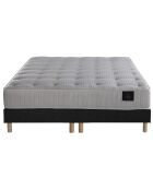 Ensemble Comète Matelas ressorts ensachés + Sommier gris anthracite - 160x200 cm
