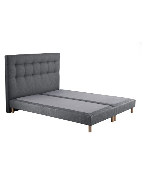 Materasso a molle insacchettate Comet Set + 2 molle scatolate + testiera imbottita grigio mouse - 180x200 cm