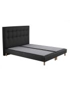 Ensemble Comète Matelas ressorts ensachés + 2 Sommiers + Tête de lit capitonnée gris anthracite - 160x200 cm