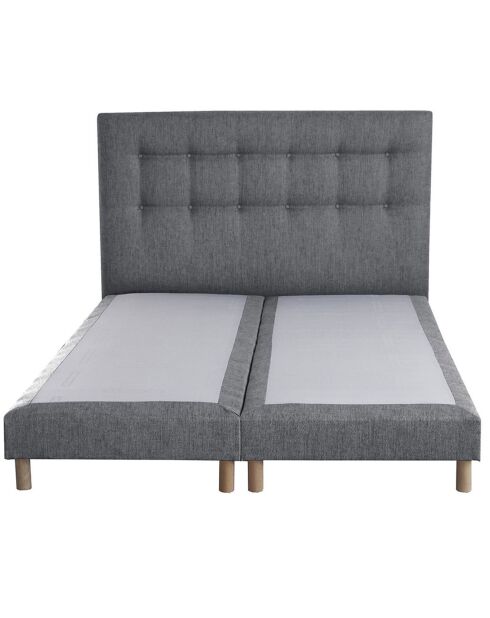 Materasso a molle insacchettate Comet Set + 2 molle scatolate + testiera imbottita grigio mouse - 160x200 cm