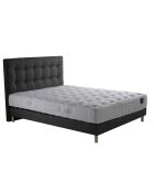 Ensemble Comète Matelas ressorts ensachés + Sommier + Tête de lit capitonnée gris anthracite - 140x190 cm