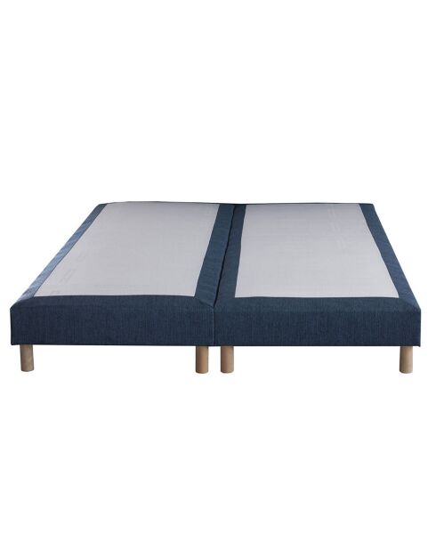 Ensemble Comète Matelas ressorts ensachés + Sommier bleu marine - 180x200 cm