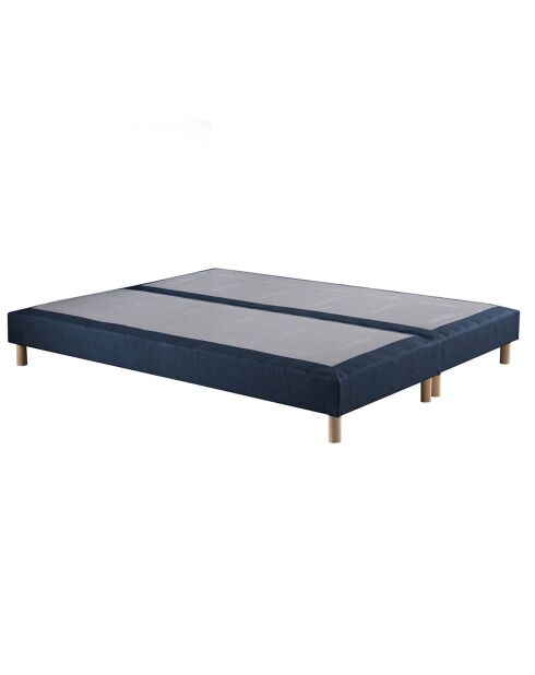 Ensemble Comète Matelas ressorts ensachés + Sommier bleu marine - 180x200 cm