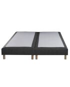 Ensemble Comète Matelas ressorts ensachés + Sommier gris anthracite - 180x200 cm