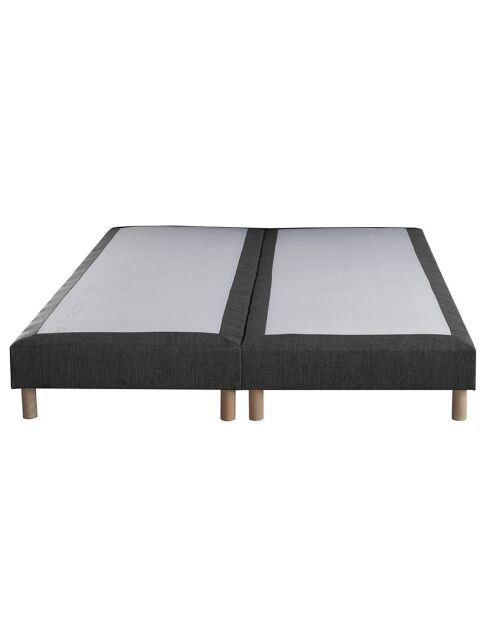 Ensemble Comète Matelas ressorts ensachés + Sommier gris anthracite - 180x200 cm