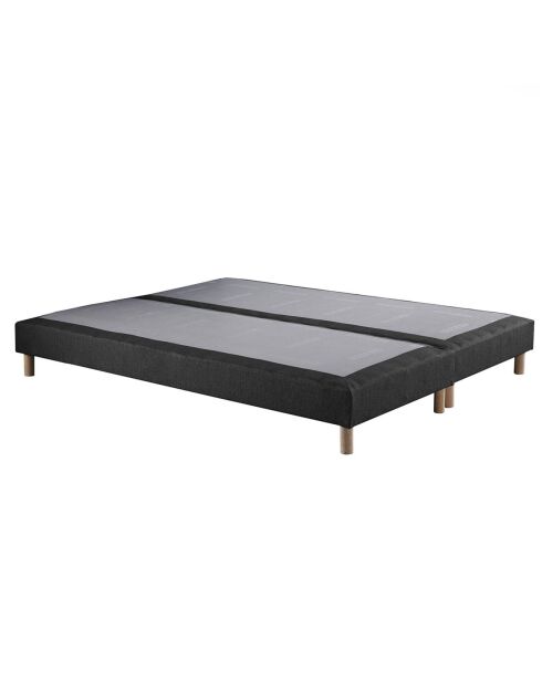 Ensemble Comète Matelas ressorts ensachés + Sommier gris anthracite - 180x200 cm