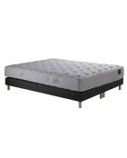 Ensemble Comète Matelas ressorts ensachés + Sommier gris anthracite - 180x200 cm