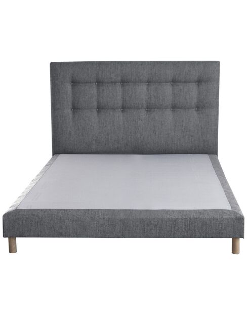 Materasso a molle insacchettate Comet Set + rete letto + testiera imbottita Mouse Grey - 140x190 cm