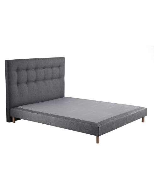 Materasso a molle insacchettate Comet Set + rete letto + testiera imbottita Mouse Grey - 140x190 cm