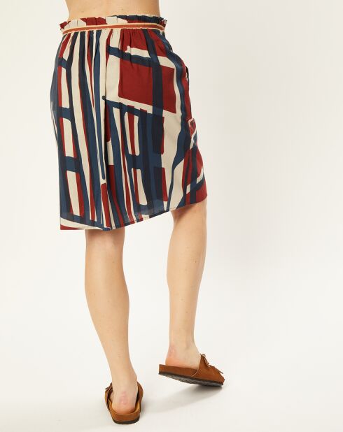Jupe Chimene imprimée marine