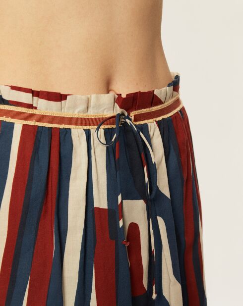 Jupe Chimene imprimée marine