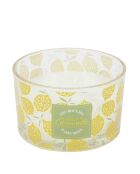 Bougie citronnelle aléatoire jaune/vert - 13x8x13 cm