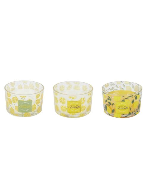 Bougie citronnelle aléatoire jaune/vert - 13x8x13 cm