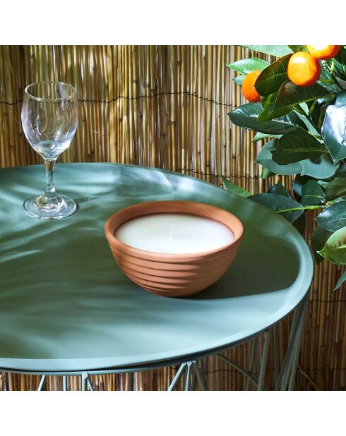 Bougie citronnelle marron - 14.7x6.7x14.7 cm