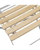2 Chaises pliantes Bella vita grises - 42x81x48 cm