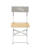 2 Chaises pliantes Bella vita grises - 42x81x48 cm