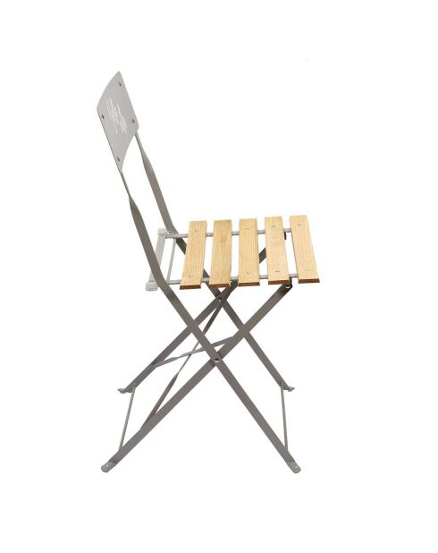 2 Chaises pliantes Bella vita grises - 42x81x48 cm