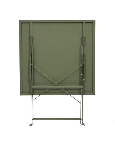 Table de repas pliante Palerme verte - 70x71x70 cm
