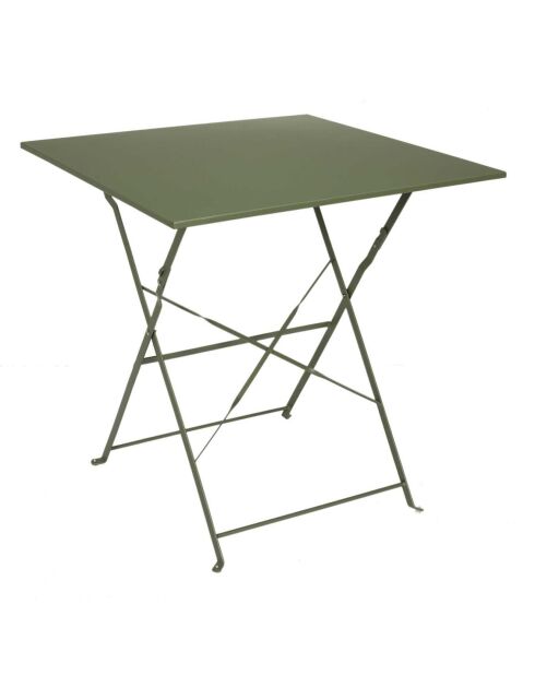 Table de repas pliante Palerme verte - 70x71x70 cm