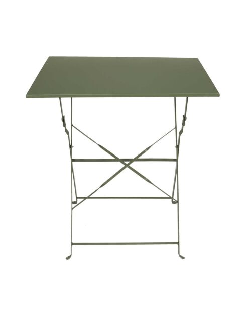Table de repas pliante Palerme verte - 70x71x70 cm