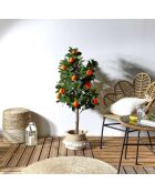 Plante artificielle oranger vert/marron/orange - 65x125x65 cm