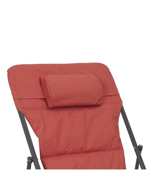 Transat pliant Corfou orange - 82x93x56 cm