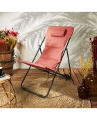 Transat pliant Corfou orange - 82x93x56 cm
