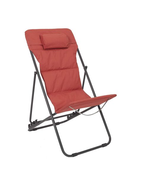 Transat pliant Corfou orange - 82x93x56 cm