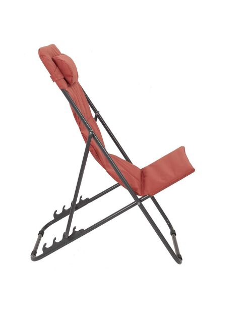 Transat pliant Corfou orange - 82x93x56 cm
