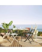 4 Chaises d'exterieur pliable Elba oranges - 45.5x80x53.5 cm