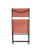 4 Chaises d'exterieur pliable Elba oranges - 45.5x80x53.5 cm