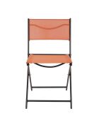 4 Chaises d'exterieur pliable Elba oranges - 45.5x80x53.5 cm
