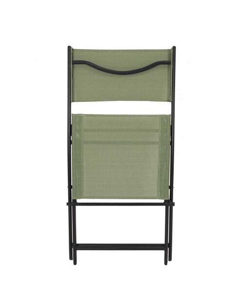4 Chaises d'exterieur pliable Elba vertes - 45.5x80x53.5 cm