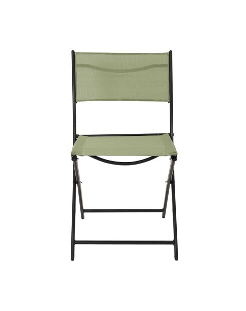 4 Chaises d'exterieur pliable Elba vertes - 45.5x80x53.5 cm