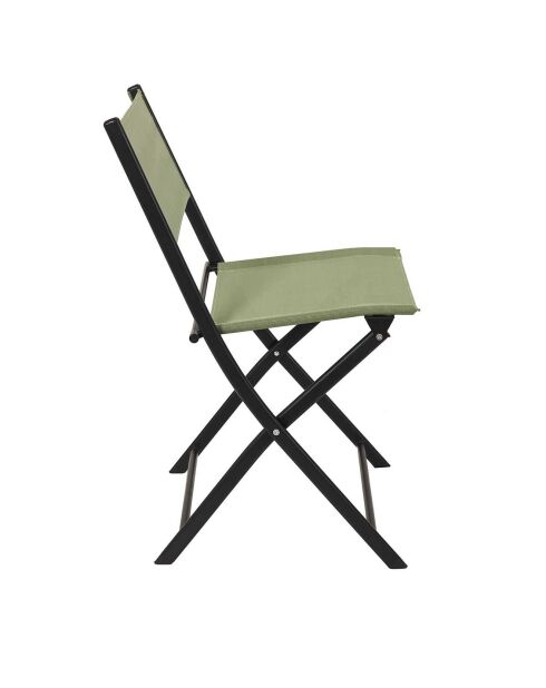 4 Chaises d'exterieur pliable Elba vertes - 45.5x80x53.5 cm
