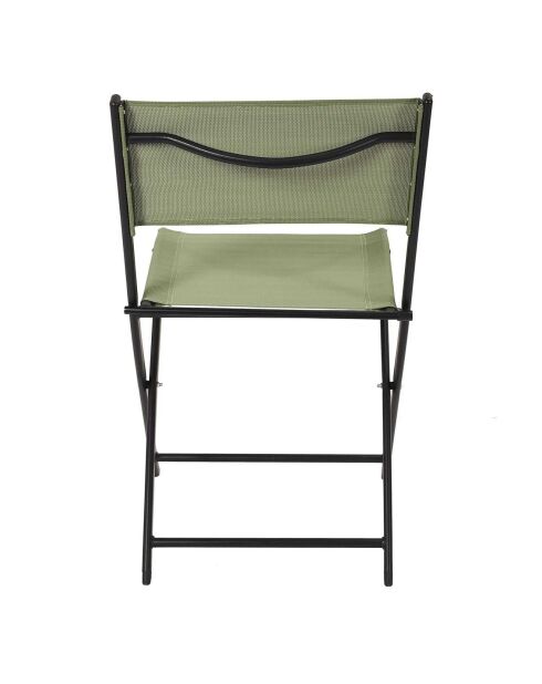 4 Chaises d'exterieur pliable Elba vertes - 45.5x80x53.5 cm
