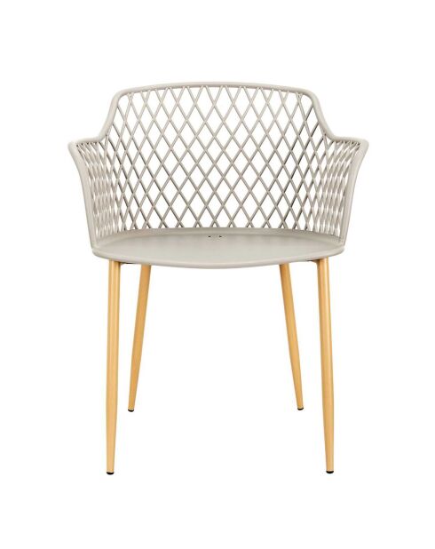 4 Fauteuils exterieur Malaga gris - 54.1x80x62.2 cm