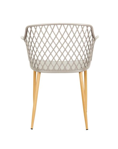 4 Fauteuils exterieur Malaga gris - 54.1x80x62.2 cm