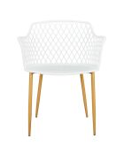 4 Fauteuils exterieur Malaga blancs - 54.1x80x62.2 cm