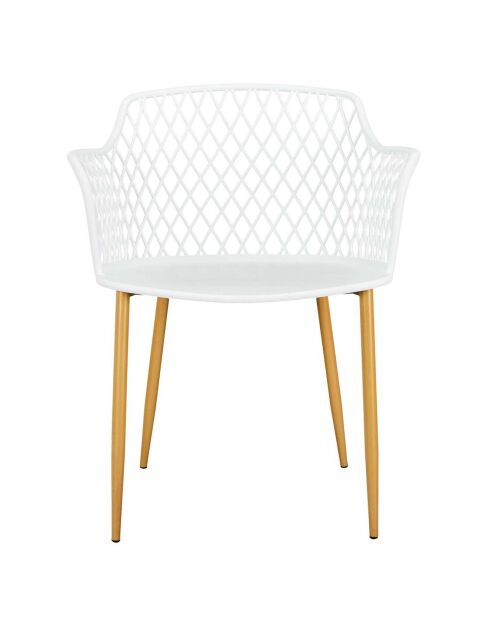4 Fauteuils exterieur Malaga blancs - 54.1x80x62.2 cm