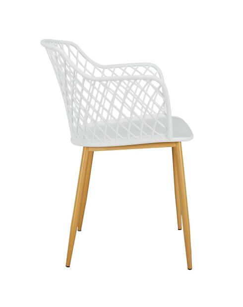4 Fauteuils exterieur Malaga blancs - 54.1x80x62.2 cm