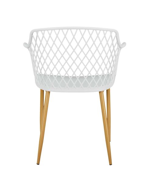 4 Fauteuils exterieur Malaga blancs - 54.1x80x62.2 cm