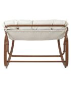 Fauteuil a bascule Miami beige/marron - 92x69x130 cm