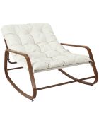 Fauteuil a bascule Miami beige/marron - 92x69x130 cm