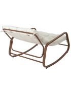 Fauteuil a bascule Miami beige/marron - 92x69x130 cm