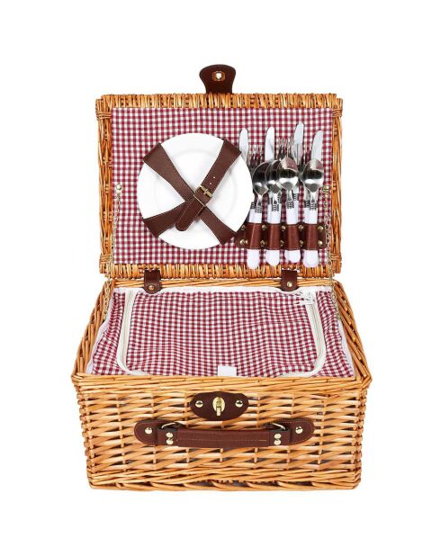 Panier de pique nique marron - 19x29x38 cm